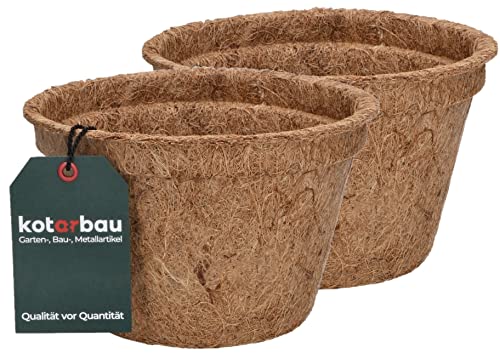 KOTARBAU® 2er Set Blumentopf Pflanztopf aus Kokosfaser 18 x 11,5 cm von KOTARBAU