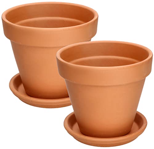KOTARBAU® 2er Set Blumentopf Übertopf aus Terrakotta ⌀ 17 cm für Innenräume und Gärten von KOTARBAU