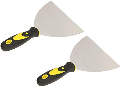 KOTARBAU® 2er Set Edelstahl Malerspachtel 150 mm Gipser Spachtel Universalspachtel Kratzer zum Entfernen Palettenmesser mit Gummigriff von KOTARBAU