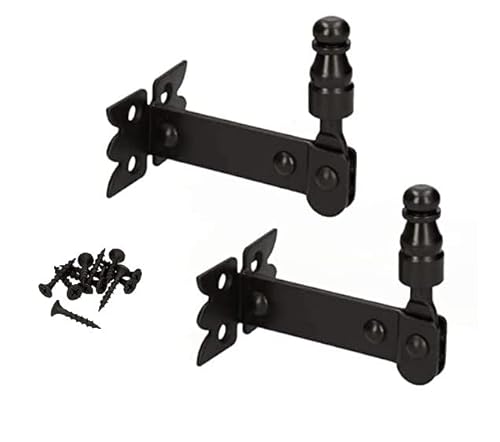 KOTARBAU® 2er Set Fensterladenhalter 68 mm Einschrauben Fensterhalter Klappladenhalter Fensterladen Fenster Feststeller Pulverbeschichtet Schwarz Stahl von KOTARBAU