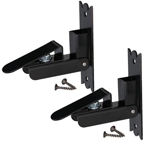 KOTARBAU® 2er Set Fensterladenhalter Schwarz Funktionale Lösung für Verschiedene Situationen Selbstschließend Klappladenhalter Tür-Feststeller von KOTARBAU