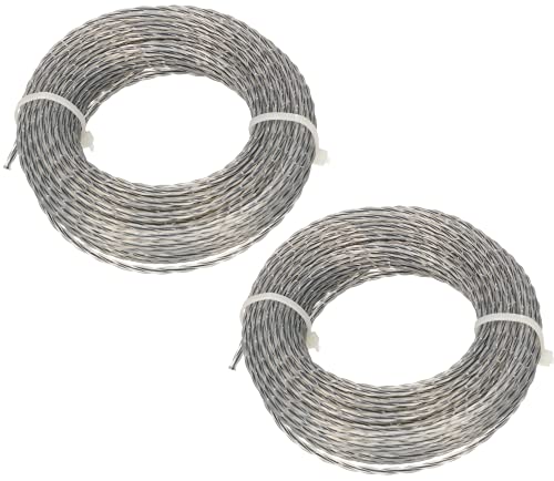 KOTARBAU® 2er Set Kernverstärkter Rasentrimmerfaden 2,0 mm x 15m (30m) Fadenspule für Motorsensen Professionell von KOTARBAU