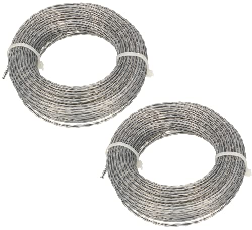 KOTARBAU® 2er Set Kernverstärkter Rasentrimmerfaden 2,4 mm x 15m (30m) Fadenspule für Motorsensen Professionell von KOTARBAU