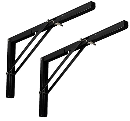 KOTARBAU® 2er Set Klappbare Regalwinkel 400 mm Klappkonsole Faltbarer Regalträger Perfekte Lösung zur Erweiterung eines Bücherregals im Wohn-, Schlaf- oder Arbeitszimmer von KOTARBAU