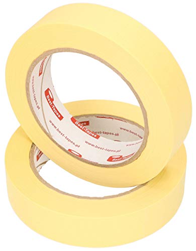 KOTARBAU® 2er Set Kreppband 25mm x 50m Selbstklebend Gelb Schutzband bei Malerarbeiten von KOTARBAU
