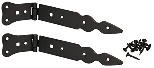 KOTARBAU® 2er Set Ladenband 200 mm Torscharnier Türband Werfgehänge Kreuzgehänge Türscharnier Scharnier Schwarz Rostfrei Gartentorband Baubeschlag Robust von KOTARBAU