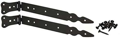 KOTARBAU® 2er Set Ladenband 300 mm Torscharnier Türband Werfgehänge Kreuzgehänge Türscharnier Scharnier Schwarz Rostfrei Gartentorband Baubeschlag Robust von KOTARBAU