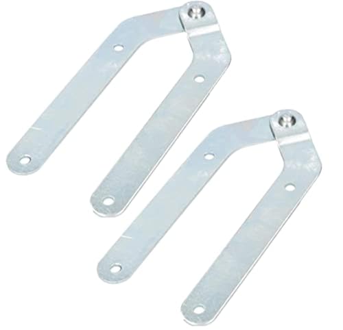 KOTARBAU® 2er Set Leiterband ohne Haken Leiterscharnier Verzinkt Scharnier Stehleiterband Silber Leiter Band Öffnung 180 Grad Klappleiterband Top-Qualität von KOTARBAU