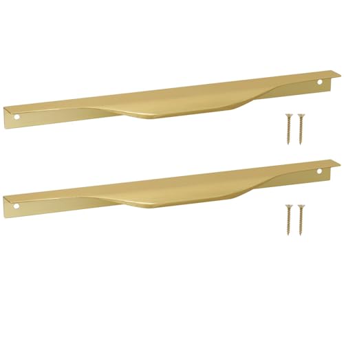 KOTARBAU® 2er Set Möbelgriff Möbelgriffe Schrankgriffe 256/276 mm ZnAl Küchengriffe Gold Griffe Möbel Türgriff Profilgriff Türgriffe Küche Schubladengriffe Griffe für Küchenschränke Modern von KOTARBAU