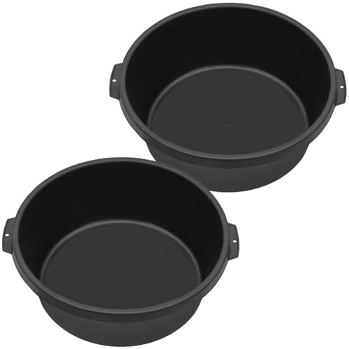 KOTARBAU® 2er Set Mörtelwanne 11 L Mörtelkübel Schwarz Kunststoffwanne ⌀ 30 cm Maurerkübel Rund Baueimer Mörteleimer Wanne Kunststoff Mauererkübel Mörtelwannen Plastikwanne groß von KOTARBAU