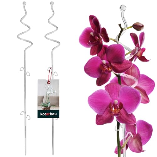 KOTARBAU® 2er Set Pflanzenstütze Transparent PVC 58 cm Spirale Blumenstütze Rankhilfe Zimmerpflanzen Blumenstütze Garten Orchideenstab Stützstab Pflanzen dekorative Pflanzenhalter Zimmerpflanzen Ranks von KOTARBAU