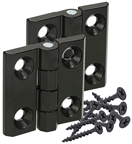 KOTARBAU® 2er Set Scharnier Gerollt Gussteil 50 x 50 mm Schwarz 270° Öffnungswinkel von KOTARBAU
