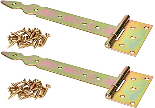 KOTARBAU® 2er Set T-Scharnier Dekorativ 250 mm Verzinkt Gelb von KOTARBAU