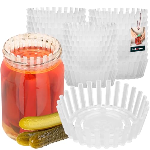 KOTARBAU® 30er Set Gärgewicht für Einmachgläser ⌀ 100 mm Polypropylen Gärgewichte Gärdeckel Einmachhilfe für Gurken Sieb für Einmachgläser Gäraufsatz Niederhalter von KOTARBAU