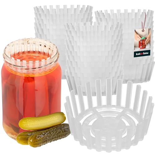 KOTARBAU® 36er Set Gärgewicht für Einmachgläser ⌀ 82 mm Polypropylen Gärgewichte Gärdeckel Einmachhilfe für Gurken Sieb für Einmachgläser Gäraufsatz Niederhalter von KOTARBAU
