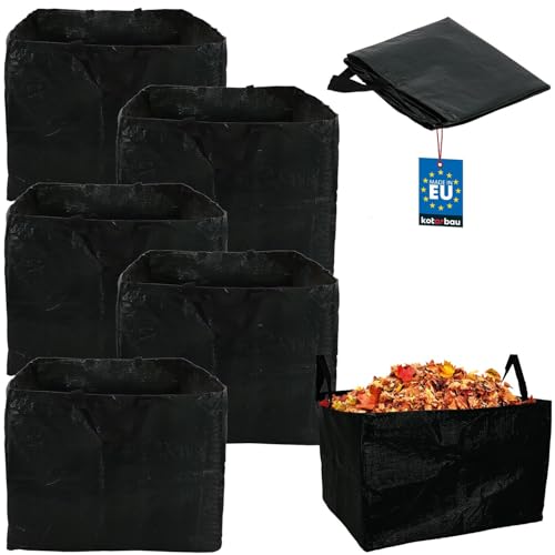 KOTARBAU® 3er Set Gartenabfallsack Mörtelkübel 120 L Pflanzsack Laubsack Gartenabfallsack Gartensack Sack & Behälter Gartenabfallsäcke Rasenschnitt für Gartenabfälle Rechteckiger Sack von KOTARBAU