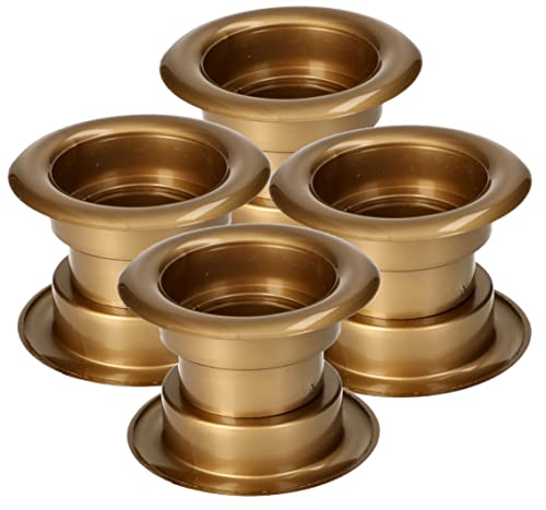 KOTARBAU® 4er Set Luftgitter Rund Altgold aus Kunststoff für Badezimmertüren von KOTARBAU