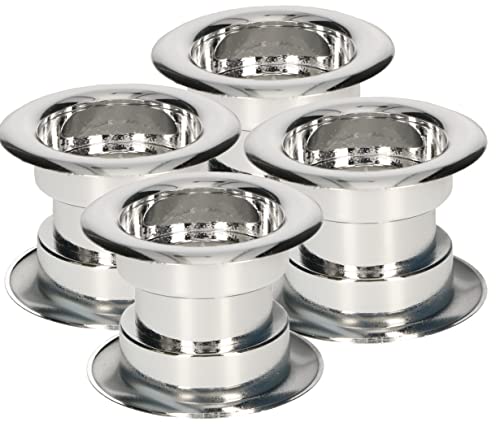 KOTARBAU® 4er Set Luftgitter Rund Chrom aus Kunststoff für Badezimmertüren von KOTARBAU