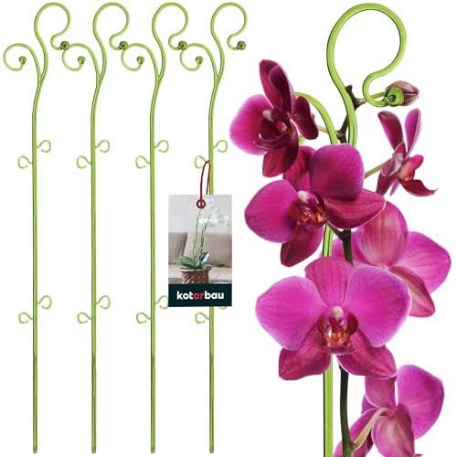 KOTARBAU® 4er Set Pflanzenstütze Grün PVC 58 cm Blumenstütze Rankhilfe Zimmerpflanzen Blumenstütze Garten Orchideenstab Stützstab Pflanzen dekorative Pflanzenhalter Zimmerpflanzen Rankstäbe von KOTARBAU