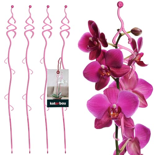 KOTARBAU® 4er Set Pflanzenstütze Rosa PVC 55 cm Tannenbaum Blumenstütze Rankhilfe Zimmerpflanzen Blumenstütze Garten Orchideenstab Stützstab Pflanzen dekorative Pflanzenhalter Zimmerpflanzen Rankstäbe von KOTARBAU