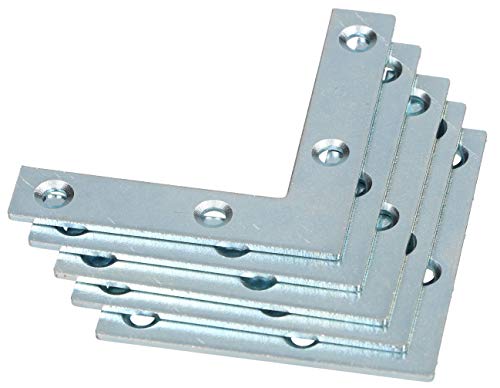 KOTARBAU® 50er Set Eckwinkel 50 x 50 x 10 x 1,5 mm Winkelverbinder Eckhalterung Flachwinkel L-Form Möbelwinkel zum Verstärken von Fenstern Türen Holzkonstruktionen von KOTARBAU
