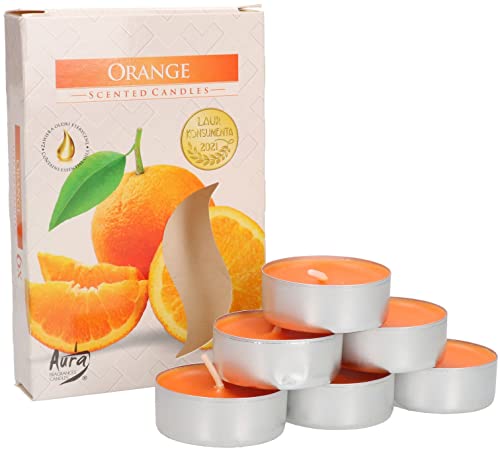 KOTARBAU® 6er Pack Duftkerzen Teelichter Orange Duftteelichter Brenndauer 4 Stunden (Orange) von KOTARBAU
