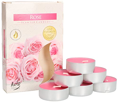 KOTARBAU® 6er Pack Duftkerzen Teelichter Rose Duftteelichter Brenndauer 4 Stunden von KOTARBAU