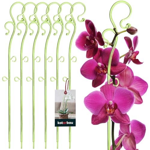 KOTARBAU® 6er Set Pflanzenstütze Grün PVC 39 cm Blumenstütze Rankhilfe Zimmerpflanzen Blumenstütze Garten Orchideenstab Stützstab Pflanzen dekorative Pflanzenhalter Zimmerpflanzen Rankstäbe von KOTARBAU