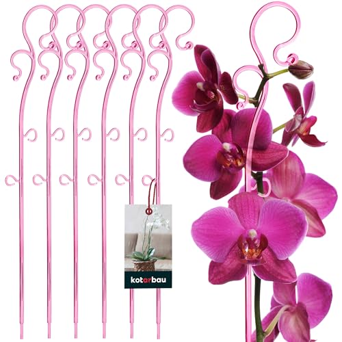 KOTARBAU® 6er Set Pflanzenstütze Rosa 39 cm PVC Blumenstütze Rankhilfe Zimmerpflanzen Blumenstütze Garten Orchideenstab Stützstab Pflanzen dekorative Pflanzenhalter Zimmerpflanzen Rankstäbe von KOTARBAU