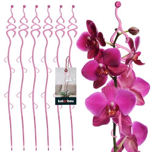 KOTARBAU® 6er Set Pflanzenstütze Rosa PVC 55 cm Tannenbaum Blumenstütze Rankhilfe Zimmerpflanzen Blumenstütze Garten Orchideenstab Stützstab Pflanzen dekorative Pflanzenhalter Zimmerpflanzen Rankstäbe von KOTARBAU