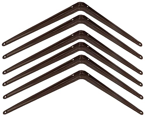 KOTARBAU® 6er Set Regalwinkel 350x300 mm Regalträger Regalhalter für Wandmontage Braun von KOTARBAU