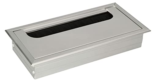 KOTARBAU® Aluminium Kabeldurchführung 160x80 mm für Möbel Silber Kabeldose Kabeldurchlass Eckig Eloxiert von KOTARBAU