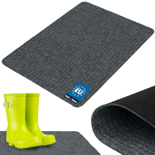KOTARBAU® Anti-Rutsch Matador Fußmatte Schmutzfangmatte Sauberlaufmatte Strapazierfähig Grau 50x70 cm von KOTARBAU