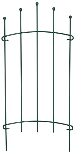 KOTARBAU® Beetzaun aus Stahl mit Dekoration Beeteinfassung für den Garten Kugeln Grün Gartenzaun Beetbegrenzung von KOTARBAU