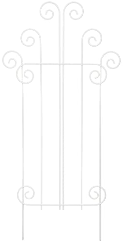 KOTARBAU® Beetzaun aus Stahl mit Dekoration Beeteinfassung für den Garten Schnecke II Weiß Gartenzaun Beetbegrenzung von KOTARBAU