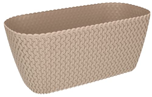 KOTARBAU® Blumenkasten Mocca 300mm Oval für Balkon und Moderne Innenräume von KOTARBAU