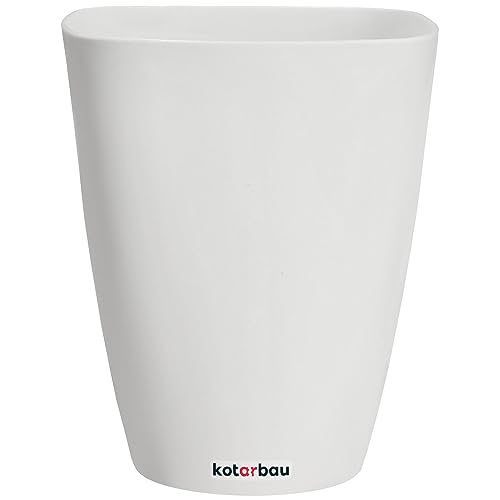KOTARBAU® Blumentopf 132x132x165 mm Weiß für Blumen und Pflanzen Weiß von KOTARBAU