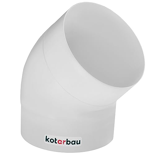 KOTARBAU® Bogen 45° Lüftungsrohr Ø 100 mm mm Abluft-Rohr Kunststoff Weiß von KOTARBAU