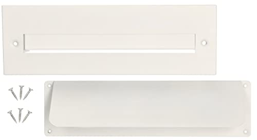 KOTARBAU® Briefeinwurf-Klappe für Haustüren 275 x 90 mm Außen-Einwurfblende Zeitungsklappe Weiß von KOTARBAU