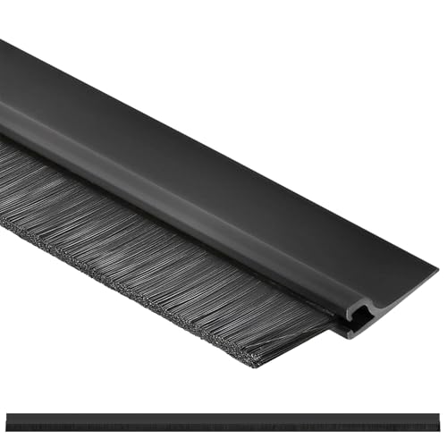 KOTARBAU® Bürstendichtung 100 cm Schwarz Selbstklebende Türdichtung Dichtungsstreifen Zugluftstopper Türbürste Streifenbürste Türbodendichtung von KOTARBAU