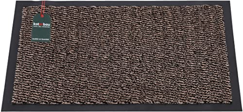 KOTARBAU® Clin Anti-Rutsch-Fussmatte Schmutzfangmatte Sauberlaufmatte Braun 40x60 cm von KOTARBAU
