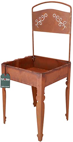 KOTARBAU® Dekorativer Stuhl Garten-Skulptur aus rostigem Stahlblech 75 cm von KOTARBAU