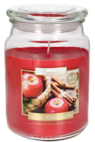 KOTARBAU® Duftkerze Duft Groß im Glas mit Deckel Apple-Cinnamon Geschenkidee Aromatherapie Dekorations-Kerzen Brenndauer bis zu 100 Stunden von KOTARBAU