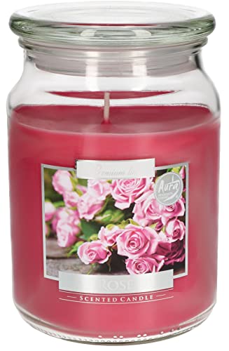 KOTARBAU® Duftkerze Duft Groß im Glas mit Deckel Rose Geschenkidee Aromatherapie Dekorations-Kerzen Brenndauer bis zu 100 Stunden von KOTARBAU