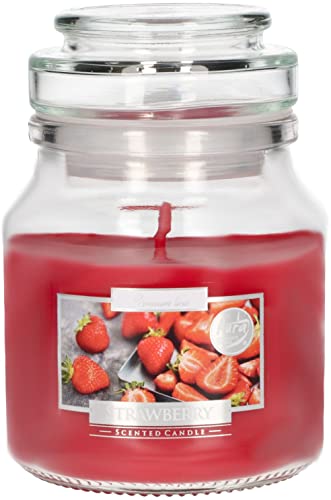 KOTARBAU® Duftkerze Duft Klein im Glas mit Deckel Strawberry Geschenkidee Aromatherapie Dekorations-Kerzen Brenndauer bis zu 28 Stunden von KOTARBAU