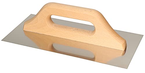 KOTARBAU® Edelstahl 270x130 mm Glättekelle mit Holzgriff von KOTARBAU