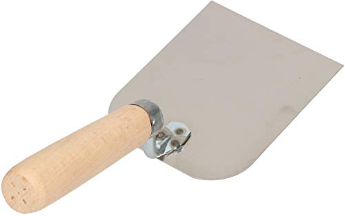 KOTARBAU® Edelstahl Maurerkelle 128 mm x 100 mm mit Holzgriff Stukkateurkelle Putzkelle Eckige Kelle Stukkateurspachtel unabdingbar für Mauererarbeiten von KOTARBAU