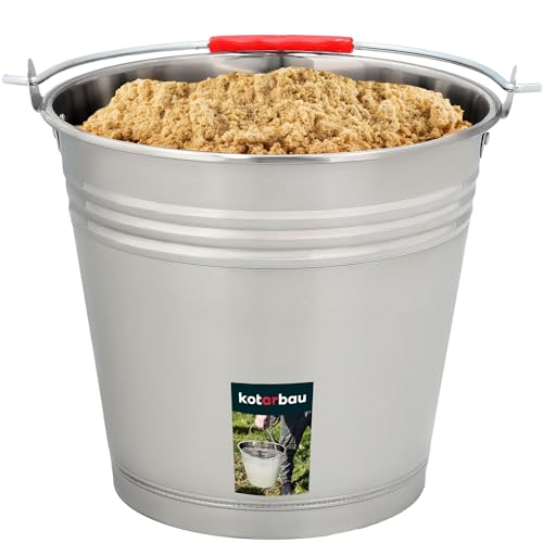 KOTARBAU® Edelstahleimer 10 l Lebensmitteleimer Milcheimer Eimer Garteneimer Baueimer für Gastronomie Kücheneimer Futtereimer von KOTARBAU