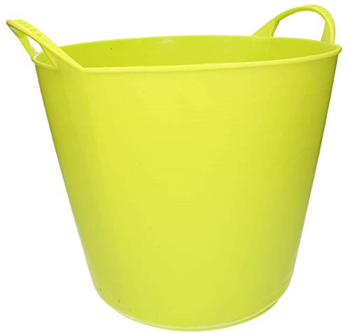 KOTARBAU® Elastischer Gummitrog 26L Grün Fluo mit Tragegriffen Universal Flexibler Gartenkorb von KOTARBAU