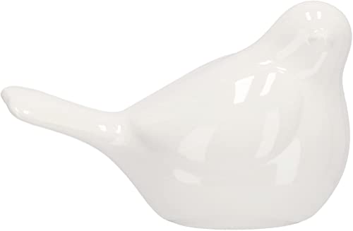 KOTARBAU® Figur Heimdekoration Keramikfigur in der Gestalt eines Vogels 10x16 cm Weiß Keramik-Vogel von KOTARBAU
